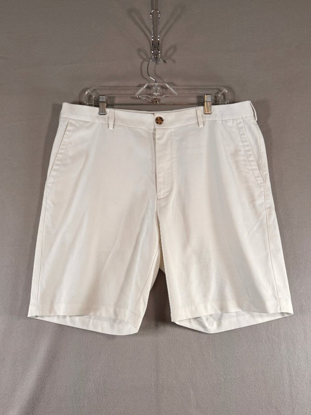 Peter Millar Crown Sport Shorts Mens 38 White Game Day Football Golf Club 9"